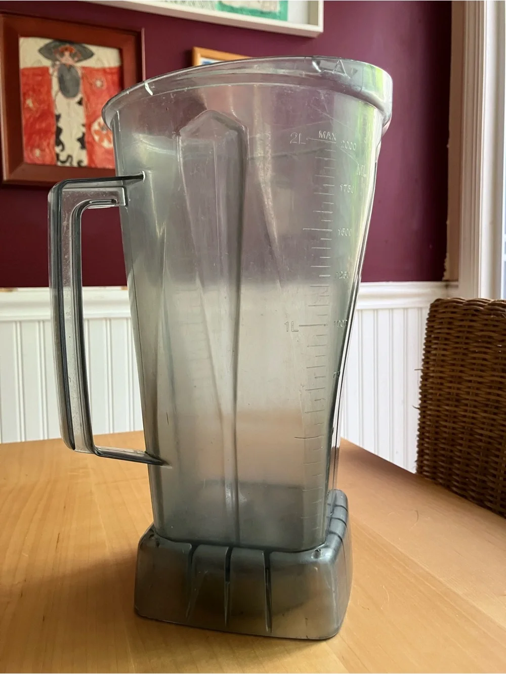 Clear Plastic Vitamix Blender Pitcher with Handle
